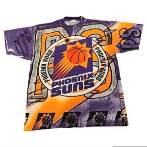 Vintage 90s NBA Phoenix Suns All Over Print T-Shirt